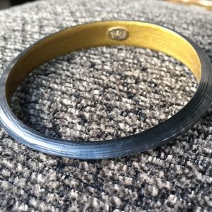 Alexis Bittar Navy Skinny Tapered Bangle Bracelet